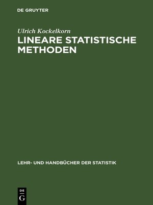 cover image of Lineare statistische Methoden